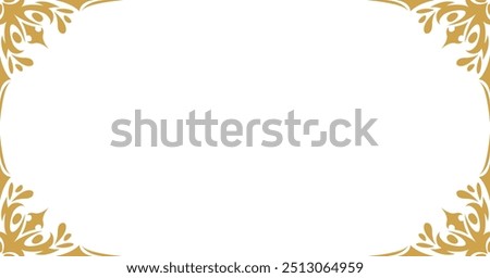 Vintage vector retro rectangle. Border banner template with both sides decorated	