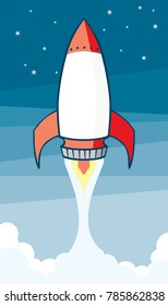 vintage vector rocket