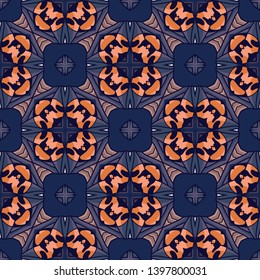 Vintage vector seamless flower pattern