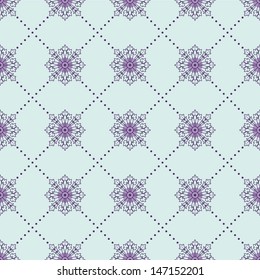 Vintage vector seamless flower pattern