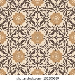 Vintage vector seamless flower pattern