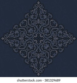 Vintage vector seamless pattern in east style.Place for text.Ornate element for design.Use for decoration wallpaper , design postcards , fabric .