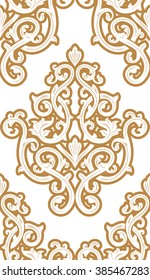Vintage vector seamless pattern in east style.Place for text.Ornate element for design.Use for decoration wallpaper , design postcards , fabric .