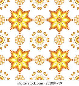 Vintage vector seamless pattern. Floral mandala ornament.