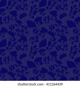 vintage vector seamless pattern with floral elements. summer peonies flower and leaf elements. herbal pattern