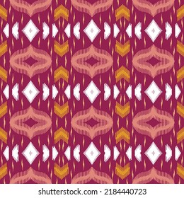 Vintage vector seamless pattern in ikat style. Retro ikat colorful in Philippines