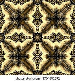 Vintage Vektorillustration nahtlose Muster. Zierpflanzlicher arabischer Hintergrund. Wiederholen Sie bunter Hintergrund. Vintage Damast-Ornament mit Blumen, Blättern, Formen. Abstraktes modernes Dekorationsdesign.