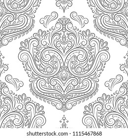 Vintage vector seamless pattern, wallpaper. Elegant classic texture. Luxury ornament. Royal, Victorian, Baroque elements. Great for fabric and textile, wallpaper, or any desired idea.