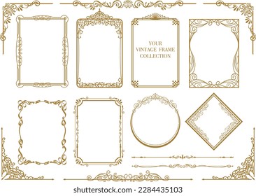 Conjunto vectorial vintage. Marcas y bordes vectoriales decorativos. Elementos florales para el diseño de monogramas, invitaciones, marcos, menús, etiquetas y sitios web.