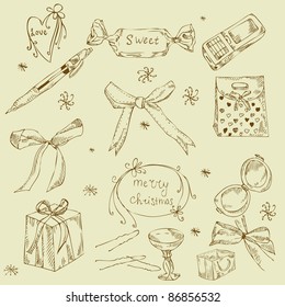 Vintage vector set of element for design (eps 8)