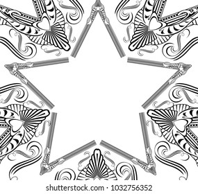 Vintage vector Set. Floral elements for design of monograms, invitations, frames, menus, labels and websites. Graphic elements for design of catalogs and brochures of cafes, boutiques