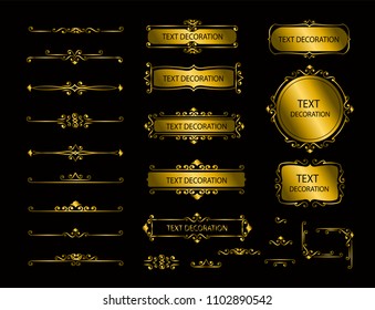 Vintage vector Set. Floral elements for design of monograms, invitations, frames, menus, labels and websites. Graphic elements for design of catalogs and brochures of cafes, boutiques.
