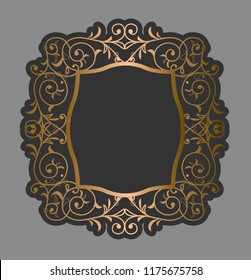 Vintage vector Set. Floral elements for design of monograms, invitations, frames, menus, labels and websites. Graphic elements for design of catalogs and brochures of cafes, boutiques.