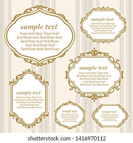 Vintage vector Set. Floral elements for design of monograms, invitations, frames, menus, labels and websites. Graphic elements for design of catalogs and brochures of cafes, boutiques