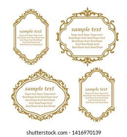 Vintage vector Set. Floral elements for design of monograms, invitations, frames, menus, labels and websites. Graphic elements for design of catalogs and brochures of cafes, boutiques