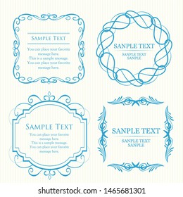 Vintage vector Set. Floral elements for design of monograms, invitations, frames, menus, labels and websites. Graphic elements for design of catalogs and brochures of cafes, boutiques