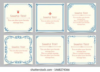 Vintage vector Set. Floral elements for design of monograms, invitations, frames, menus, labels and websites. Graphic elements for design of catalogs and brochures of cafes, boutiques