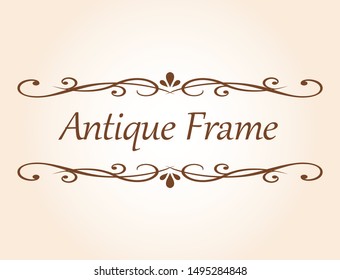 Vintage vector Set. Floral elements for design of monograms, invitations, frames, menus, labels and websites. Graphic elements for design of catalogs and brochures of cafes, boutiques