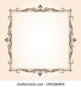 Vintage vector Set. Floral elements for design of monograms, invitations, frames, menus, labels and websites. Graphic elements for design of catalogs and brochures of cafes, boutiques