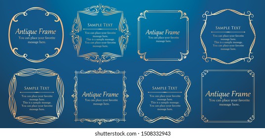 Vintage vector Set. Floral elements for design of monograms, invitations, frames, menus, labels and websites. Graphic elements for design of catalogs and brochures of cafes, boutiques

