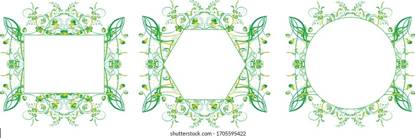 Conjunto vectorial Vintage. Elementos florales para el diseño de monogramas, invitaciones, marcos, menús, etiquetas y sitios web. Elementos gráficos para el diseño de catálogos y folletos de cafés, boutiques
