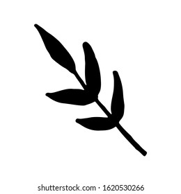 vintage vector set of hand drawn tree branches with leaves and flowers. Spring time, blossom, floral, cute.