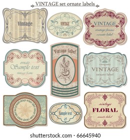 vintage vector set labels stock vector royalty free 66645940 shutterstock