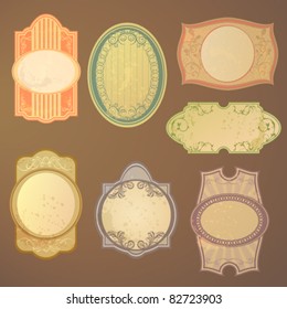 Vintage vector set labels
