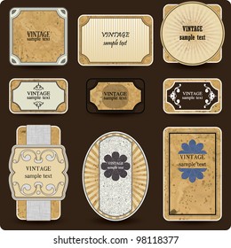 Vintage vector set labels