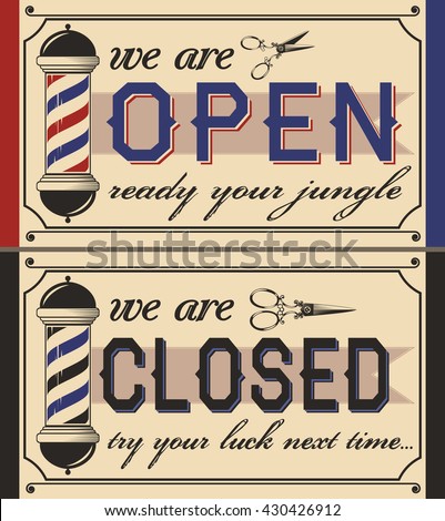 vintage vector set open