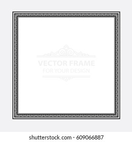 Vintage vector set retro frame, cards. Floral royal engraving design labels advertising place for text. Flourishes Line calligraphic background.