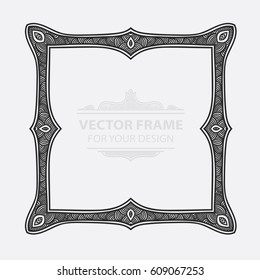 Vintage vector set retro frame, cards. royal engraving design labels advertising place for text. Line calligraphic Minimalist modernist picture background.