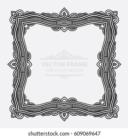 Vintage vector set retro frame, cards. Floral royal engraving design labels advertising place for text. Flourishes Line calligraphic background.