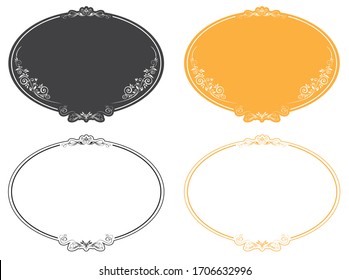 Vintage vector Set.Graphic elements for design of catalogs and brochures of cafes, boutiques Frame Silhouettes. collection set of wedding invitation element. 