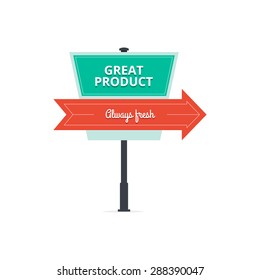 Vintage vector sign