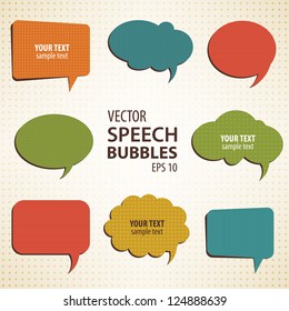 vintage vector speech bubbles background for your design