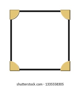 Vintage vector style photos corners to hold photo edges in a photo album