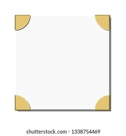 Vintage vector style photos corners to hold photo edges in a photo album