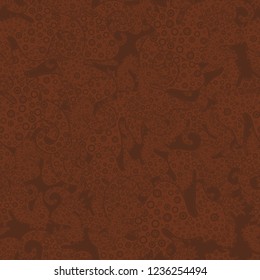 Vintage. Vector. Stylish fabric pattern. Seamless Doodles brown on colors.