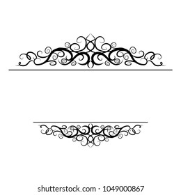 Vintage vector swirl frame
