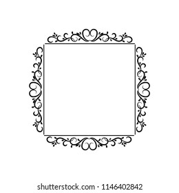 Vintage vector swirl frame
