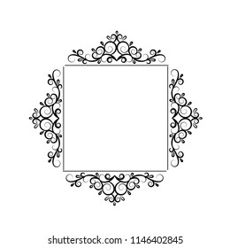 Vintage vector swirl frame