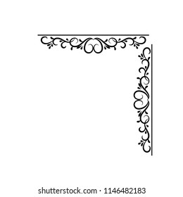 Vintage vector swirl frame