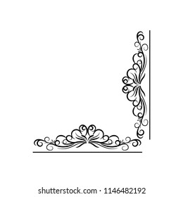 Vintage vector swirl frame
