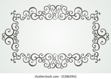 Vintage Vector Swirl Frame.