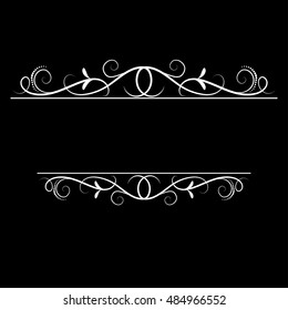 Vintage vector swirl frame