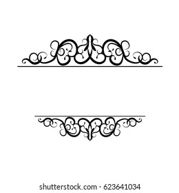 Vintage Vector Swirl Frame Stock Vector (Royalty Free) 623641034 ...