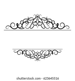 Vintage vector swirl frame