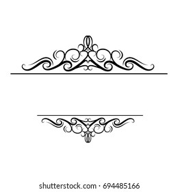 Vintage vector swirl frame