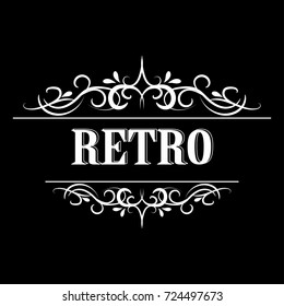 Vintage vector swirl frame